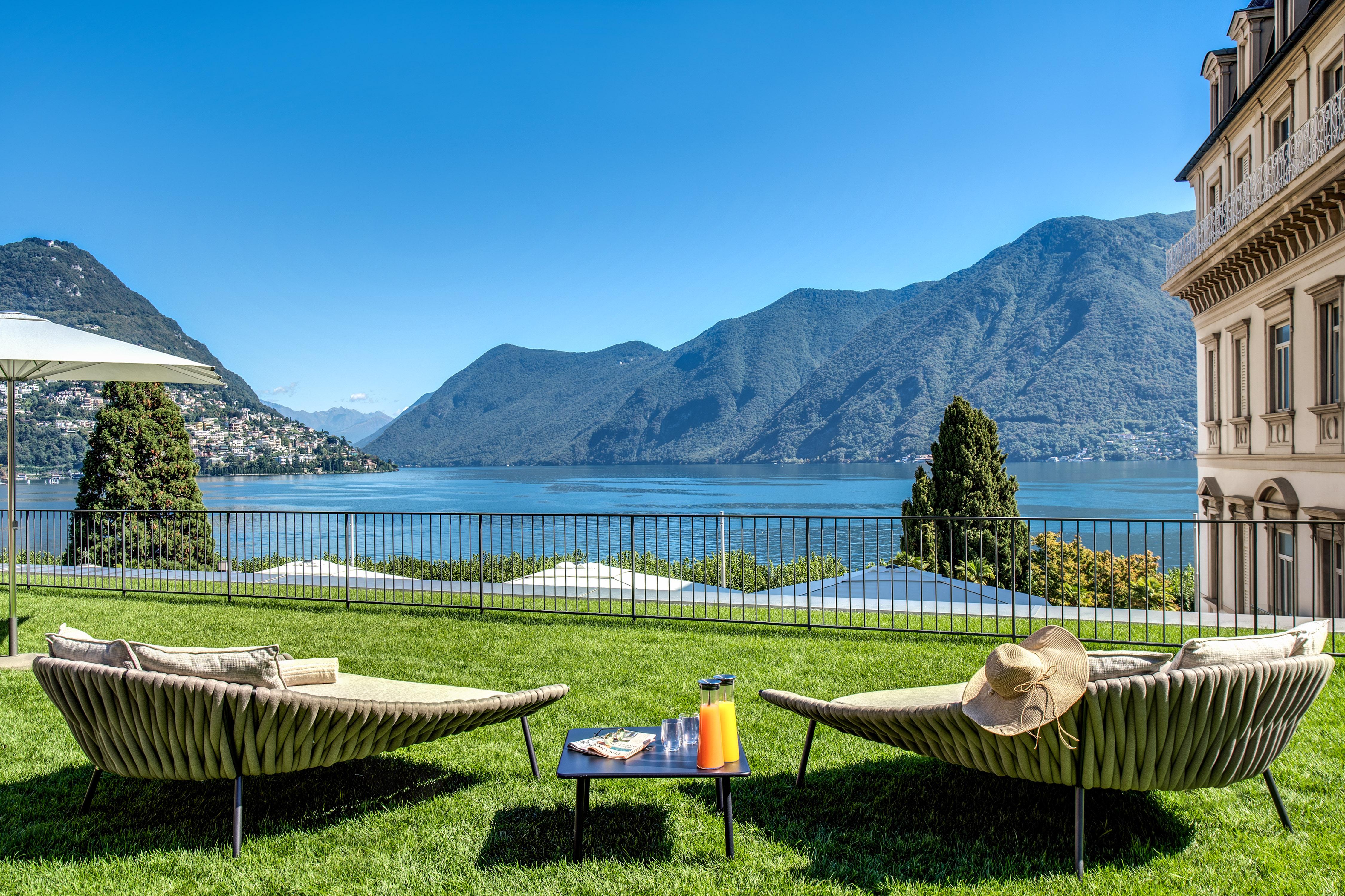 Hotel Splendide Royal Лугано Екстериор снимка The Lake Como view from the hotel